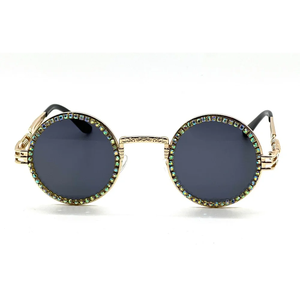 Diamond‎ Sunglasses Dark Black Lens Street Wear Hip Hop Gang Shades UV400 Trendy